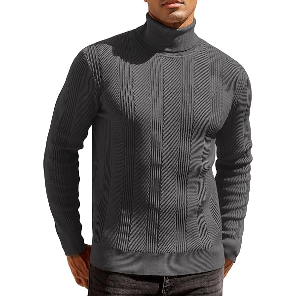 COOFANDY Herren Rollkragenpullover Aus Feinstrick – Warmer Winterpullover Für Business & Freizeit