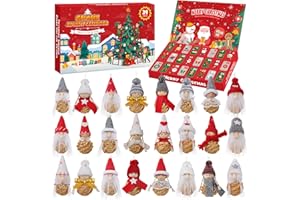 Hretvoi Calendario Adviento Gnomos Navideños, 2025 Adornos Arbol Navidad Originales, 24 Piezas Christmas Tree Decorations Angeles Elfo, Decoración Navideños para Regalar, Decoração Enfeites de Natal