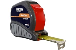 Fisco Tri-Lok - Flexómetro profesional Clase I con caja ABS y empuñadura de goma (10 m x 25 mm)