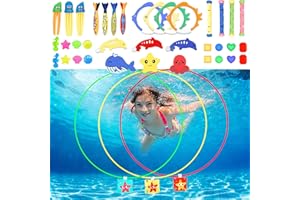 liupmeg 43PCS Tauchspielzeug für Kinder Set,Tauchringe Tauchstäbe Tauchtiere Tauchtorpedo,Tauchspielzeug,Schwimmenspielzeug Tauchringe,Wasserspielzeug,Poolparty Geschenk für Kinder Jungen Mädchen