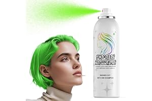 HIESGIE Grünes Temporäres Haarfarbspray - Sanfte Formel, Waschbar & Nicht Klebrig | Sofortige Haarfarbe-Alternative für Erwachsene | Halloween, Kostüm, Party-Make-up, 150ml