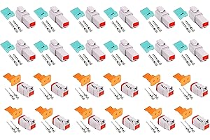 HUAZIZ 12 Pezzi 2 Pin Sigillato Grigio Maschio e Femmina, Auto Impermeabile Filo Elettrico Connettore Spina 22-16AWG Connettore per Moto, Scooter, Auto, Camion Barche