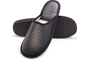 ESTRO Pantofole Uomo Estive Casa - Ciabatte Uomo Aperte Pantofole Uomo Casa Pelle Ciabatte Casa Uomo Suola di Memoria F19