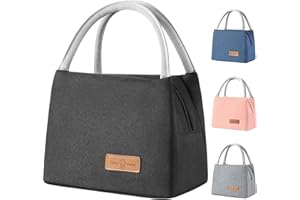 NHHEO Borsa Frigo Termica Piccola, 5.5L Borsa Pranzo per Ufficio lavoro Scuola Viaggi Campeggio All'aperto Picnic (Nero)