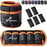 Sportneer Peso Caviglia, Pesi Regolabili da 0,45 a 3,15 kg (1 Paio) / 0,23 a 1,6 kg Peso Polso Durevole per Fitness, Esercizi