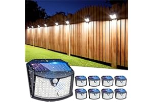 POSSILY Luz Solar Exterior, 3 Modos Luz Solar Exterior Jardin con Sensor de Movimiento, IP65 Impermeable Focos Led Exterior Solares para Jardín, Garaje, Calle, Patio, Caminos, Puertas Delanteras (8 Paquete)