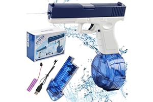 LEEWENYAN Elektryczny pistolet na wodę, super 434 cm3 cm³ + 58 cm³ o dużej pojemności z zasięgiem do 32 stóp Najmocniejszy opryskiwacz wody dla dzieci dorosłych (niebieski)