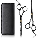 Haarschere Set 6.7 Zoll Haarschneideschere 2 Extra Scharfe Friseurscheren & Effilierscheren Präzise Haarschnitte Rostfrei Ede