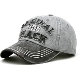 Perlotus Gray Black Men's Baseball Cap Original Black Embroidered Leather Detailed Design