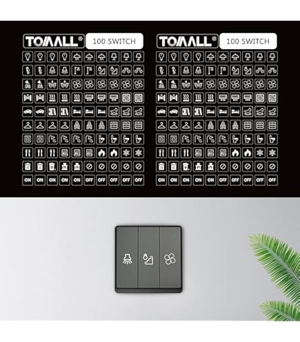 Dunstabzug Schalter Aufkleber - Symbole Für Küchenhauben 7mm
