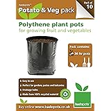 Hadopots Polyethylen-Pflanztaschen für Kartoffeln und Gemüse (10 Stück)