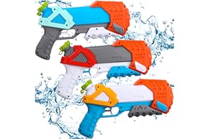 Cotepi Pistolet na wodę dla dzieci, zestaw 3 pistoletów na wodę, pistolet natryskowy, zasięg 10-11 m, pojemność 800 ml, zabawka, plaża na świeżym powietrzu, dla dzieci i dorosłych, na plażę