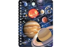 3D LiveLife Jotter - Our Solar System from Deluxebase. Lenticular 3D Space A6 Spiral Notebook with Plain Recycled Paper Pages. Artwork Licensed from Renowned Artist David Penfound