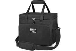 SPGOOD Borsa termica 20 l/30 l/40 l, grande isolata, pieghevole, per il congelatore, borsa per il pranzo, borsa per il congelatore, borsa per la spesa, per spiaggia, picnic, campeggio, barbecue,