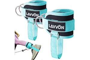 LAVVON Cavigliere Cavi Palestra -Cavigliere Pulegge Gym, Accessori Palestra, Cavigliera Adatto per di Allenamento da Donna e Uomo per Kick Back, Allenamento dei Glutei, Leg Curl - Ankle Straps Gym