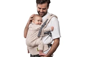 Boba X Marsupio – Regolabile da Neonato a Bambino, Marsupio Ergonomico 2-in-1 Frontale e Zaino con Spallacci Incrociabili (Leopardo della Sabbia)