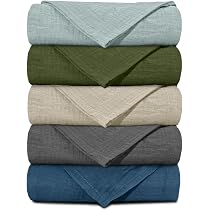 6 Langes En Mousseline De Coton Looxii - 27x48 Cm - 6 Couches - Absorbants Et Doux - Pour Bébé