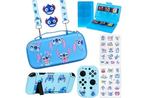 PERFECTSIGHT Étui de transport 10 en 1 pour console Nintendo Switch, capuchons Switch, coque de protection multicolore, ST Emotion