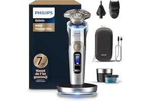 Philips Shaver i9000 Prestige Ultra, golarka elektryczna do golenia na sucho i mokro z technologią Skin IQ Pro, System Triple Lift & Cut, obrotowe 360º ostrza, 5 trybów golenia, Model XP9404/38
