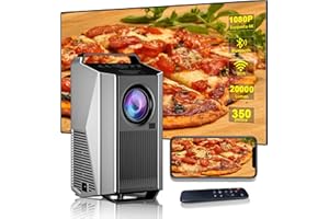 Ysametp Projektor Wifi Bluetooth, 20000 lumenów 1080p Pełny Hd Natywny 4k Obsługiwane Projektor Wifi Bluetooth, Projektor Wideo Obsługiwane Ekran 350' Z Głośnikiem 2 * 5w Dla Home Tv Kino Teatr