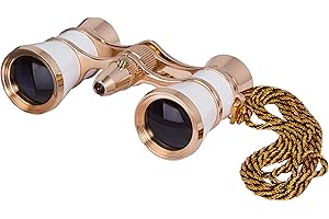 Lornetka Teatralna Levenhuk Broadway 325F (Biała Lornetka Teatralna z Oświetleniem LED i Łańcuszkiem)