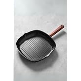Hisar Oslo Granite Grill Pan 28 Cm Wood