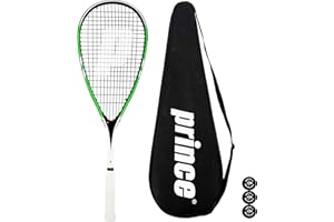 RACKETWORLD Prince Team 400 & 450 Série de raquettes de squash avec housse de protection pleine longueur et 3 balles de squash