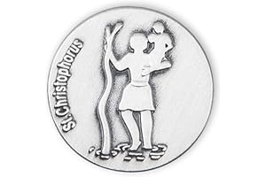 Fritz Cox Médaille de voiture Saint Christophe (petite plaque de voiture avec Saint Christophe), 2,3 cm de diamètre