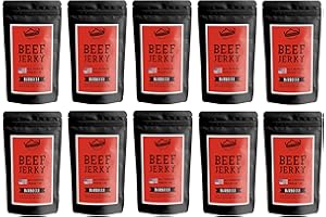‎CRAFTSMAN FINEST FOODS Craftsman Beef Jerky BARBECUE 500 g (10 x 50g) | Trockenfleisch aus Deutschland - Bayern | American Jerky Beef Set | 100% Rindfleisch | BBQ | Premium Beef | Meat Snack MADE IN GERMANY
