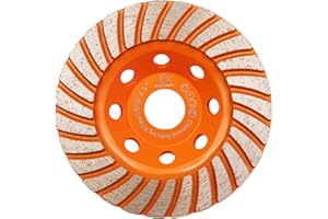 Diamant Schleiftopf 115mm - BRSCHNITT Geschweißt Doppelreihig Diamanttopfschleifer Schleifscheibe für Beton Mauerwerk Granit Marmor Naturstein