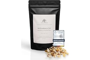 ‎INCENSERA Weihrauch zum Räuchern 50 gr aus Äthiopien, Eritrea Boswellia papyrifera Räucherharz naturreines Räucherwerk Kirchenqualität Incense Weirauch Harz räuchern Frankincense Kirchenweihrauch