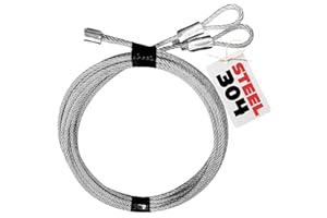 BURIUS Protech Control Paire de câbles tendeurs ressorts de torsion robustes et sûrs pour porte de garage pleine longueur 2,1 m