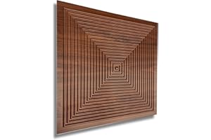 EURODECO Lot de 40 panneaux en plastique, PVC, 10 m², aspect 3D, 50 x 50 cm, pour mur, plafond, effet bois, marron D182