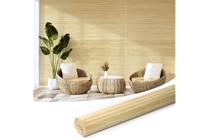 Art3d rullbar panel i rå bambu | 1 rulle 122 x 244 cm, 2,98 m² | Lätt och robust