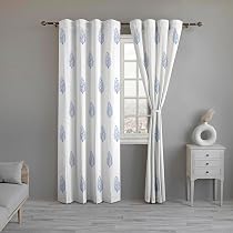 Buy LINENWALAS Cotton Curtains Set Of 2, Canvas Door Curtains For ...