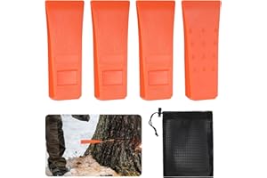 Yimomoyi Juego de cuñas de tala, cuña de 6 pulgadas, de plástico, cuña forestal, cuñas de madera, 4 piezas de cuñas de árbol, accesorios de leñador, herramientas para talar árboles controlados