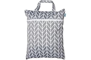 Teamoy Bolsa de pañales para Bebé Bolsa Impermeable para Ropa Organizador, Accesorios de Bebé con dos compartimentos, Flecha Gris