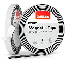 Ruban Magnétique Adhésif GAUDER - 6 M X 19 Mm - Distributeur Avec Découpe - Pour Tableaux Et Frigos