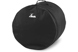 XDrum Classic Drumbag, borsa per batteria per Floor Tom misura 14"x14" (diametro: 14", profondità: 14", idrorepellente, imbottitura interna, maniglia robusta) Nero