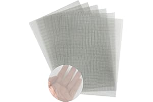 YAGJIA 6Stück Drahtgitter Feinmaschig, Fliegengitter Metall Gitter Edelstahl 304, Drahtgeflecht Maschendraht für Insektenschutzgitter Mäusegitter Lüftungsgitter Filternetz 30cm x 21cm(20Mesh)