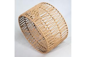 OSASY Abat-jour suspendu bohème en rotin - Un must have pour tous ceux qui aiment leur propre style créatif (marron, 30 Da. x 18 H)