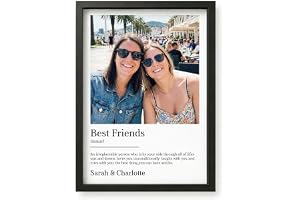 Beecreative Best Friend Gift, Personalised Photo Gifts For Women, A4 and A5 Poster Prints