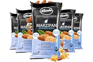‎LEMKE - FEINES BERLINER MARZIPAN SEIT 1902 Lemke Heavenly Grace Marzipan 5 x 200g/Edelmarzipan mit Mandelstückchen-Vegan- Backmarzipan