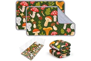 Hedgeink Lot de 2 Tapis de Cage pour Cochon d’Inde – Lavables, Absorbants et Imperméables – Alèse Réutilisable pour Lapin, Hamster, Furet et Petit Anima
