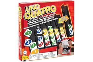 Mattel Games UNO Quatro Juego de Mesa Cuatro en Raya con fichas, +7 años (Mattel HPF82)