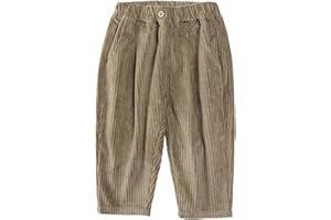 Volunboy Pantalon Baggy en Velours Côtelé pour Garçon - Taille Élastique - 3 Poches - pour Les Enfants de 2 à 7 Ans