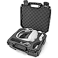 CASEMATIX Travel Case Compatible with Meta Quest 3 Elite Strap Bundle and Oculus Quest VR Gaming Headset & Accessories, Impact Resistant Shell and Precision Cut Shock Absorbing Foam Protects Meta 3