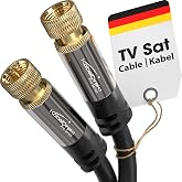 KabelDirect &ndash; Sat/Antenna Cable, Coaxial Cables &ndash; 15m &ndash; 4K TV Satellite Cable with Metal F Connector &ndash; available from 0.5-30m