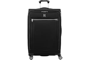 Travelpro Platinum Elite bardzo duża walizka softside na 4 kółkach, 32 x 20 x 13, możliwość rozbudowy i trwała, z zamkiem TSA, 144 l, bagaż podróżny, 10 lat gwarancji, Czarny