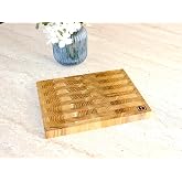 Limon Dekor Profesyonel Endgrain Tik Ağacı Kesme Tahtası, Gizli Kulplu Premium Ahşap Kasap Bloğu ve Sunum Tahtası (24 x 30 x 